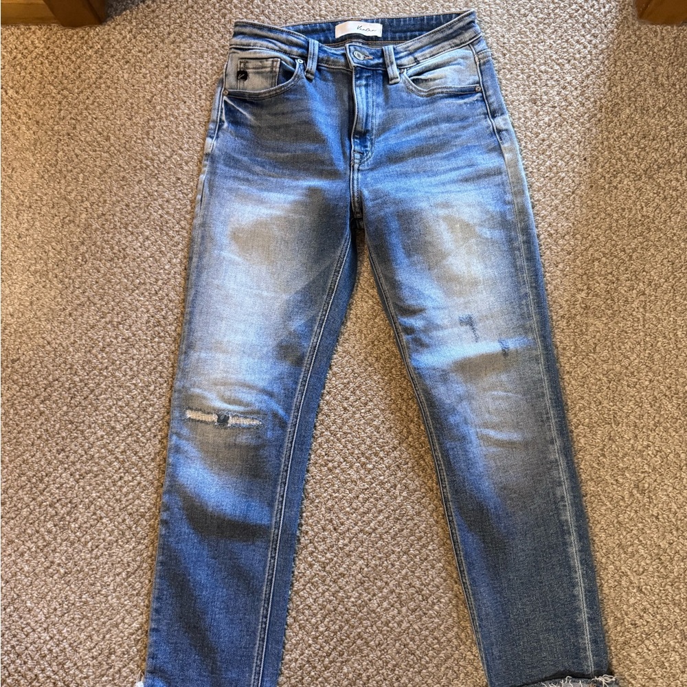 KanCan Faded Blue High-rise Straight Leg Jeans, new without tags!